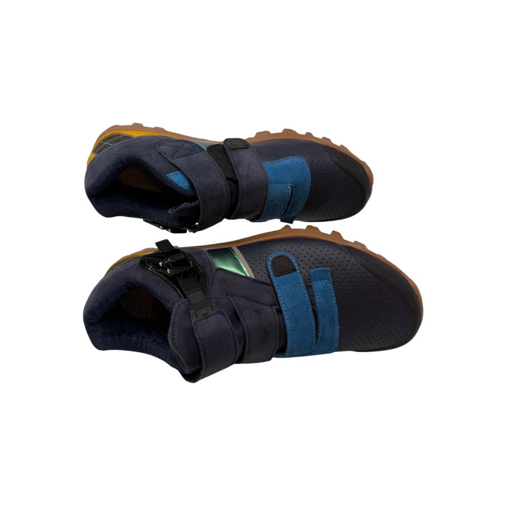 Vintage Shimano Ratchet MTB Mountain Bike Shoes 42 Men 9 Women 11 Navy Blue Grey - Picture 5 of 11